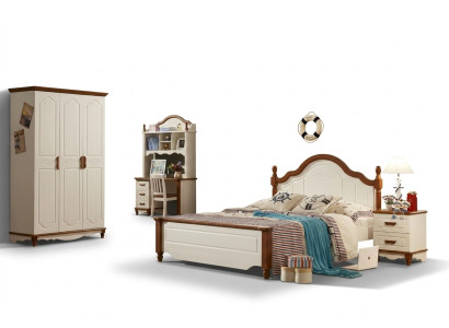Compleet set bed nachtkastje kledingkast designer slaapkamer meubels Nieuw 5-delig