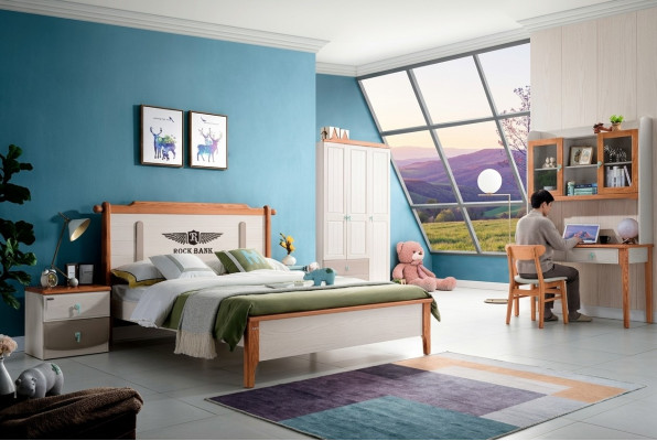 Set Bed Nachtkastje Commode Design Slaapkamer 5-delig. Compleet nieuw