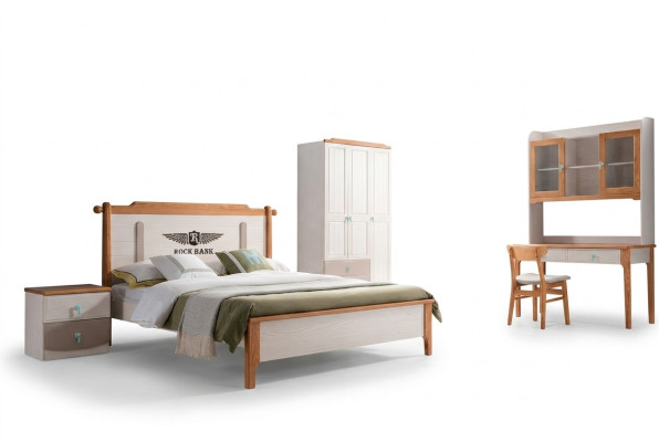 Set Bed Nachtkastje Commode Design Slaapkamer 5-delig. Compleet nieuw