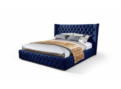 Bedden Chesterfield Desi180x200gn Dubbelbed Meubels Bekleding Textiel Blauw Bed Nieuw