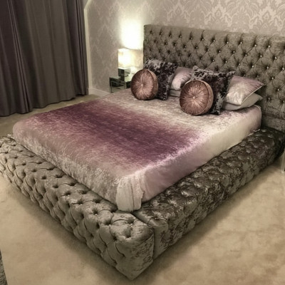 Chesterfield tweepersoonsbed meubelen 180x200 stof textiel bedden luxe designframe