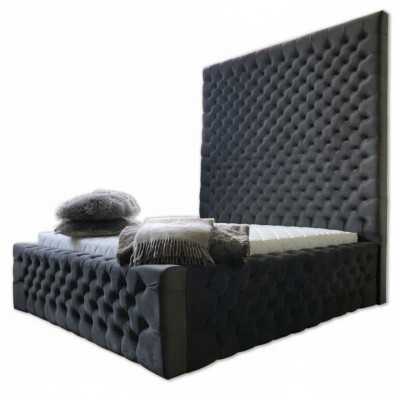 Ontwerper Modern Chesterfield-bed in modern luxueuze stijl met hoog hoofdeinde.