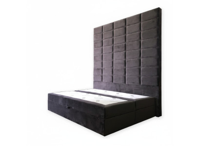 Tweepersoons gestoffeerd bed bruin 180x200 bedden luxe design meubels wandpaneel nieuw.