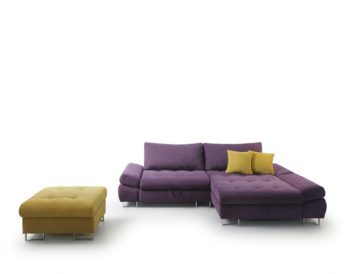 Eleganc L-vormige hoekbank van stof voor de woonkamer, moderne design bankstellen.