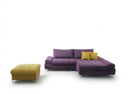 Eleganc L-vormige hoekbank van stof voor de woonkamer, moderne design bankstellen.