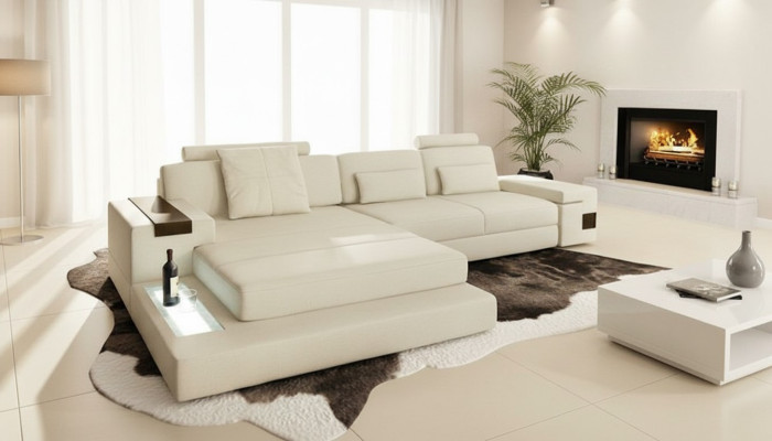 Ontwerp bank bekleding stof leer hoek stof hoekbank L-vorm bank bank