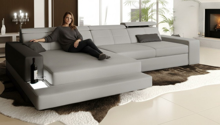 Ontwerp hoekbank L-vorm Bank Bekleding Stof Sofa's Luxe Woonkamer Bank Tweezits.