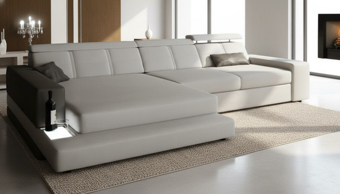 Ontwerp hoekbank L-vorm Bank Bekleding Stof Sofa's Luxe Woonkamer Bank Tweezits.