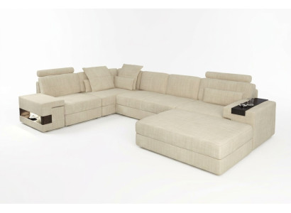 Textielbank L-vorm Bank Meubels Woonkamer Hoek Ontwerp Modern Zacht Stijl 2-dlg.Set