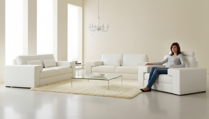 Fauteuil eenzitter Lounge Club meubels 1-zitsbank Bank TV-bekleding Nieuw