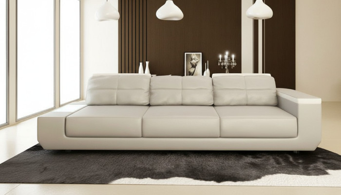 Bankstel 3-zits banken luxe kunstleren banken grote kussens design meubelen driezitter