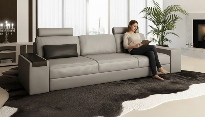 Grote banken banken 3-zits bank bank Polser zetel driezits luxueuze nieuwe textiel