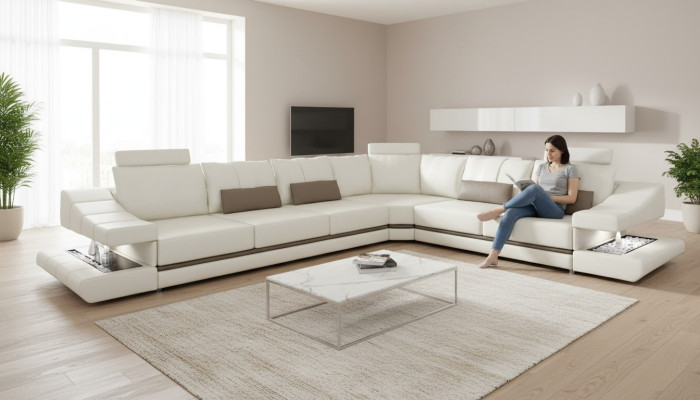 Woonkamer hoekbank slaapbank Moderne design bankstellen meubels