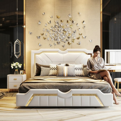 Ontwerp Bed Kussen Luxe Tweepersoons Hotelbedden Huwelijk 180x200cm Slaap
