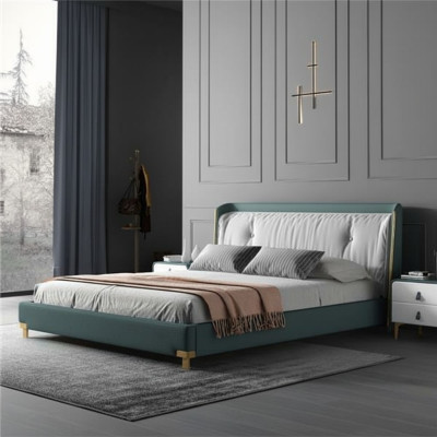 Tweepersoonsbed Bedden Ontwerp Gestoffeerd Slaapkamer 180x200cm Modern Hout