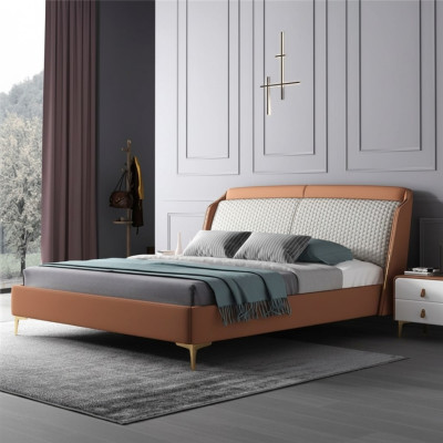 Bed Bekussen Ontwerp Luxe Dubbel Hotel Huwelijks Slaapkamer Leder 180x200cm