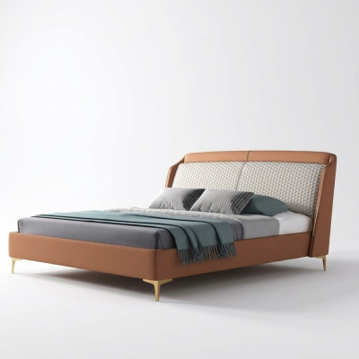 Bed Bekussen Ontwerp Luxe Dubbel Hotel Huwelijks Slaapkamer Leder 180x200cm