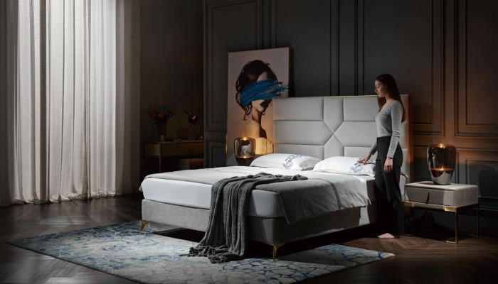 Luxe Design Bed Bekleed Dubbel Hotel Bedden Huwelijk 180x200cm Slaapkamer
