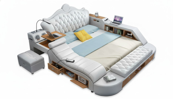 Chesterfield Doppel Luxus Design Bed gestoffeerde bedden 180x200 Multifunctioneel