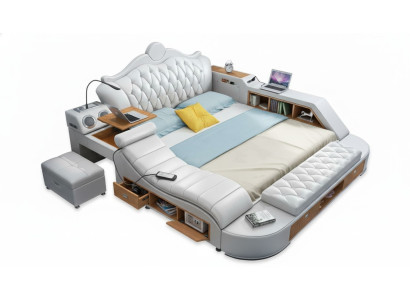 Chesterfield Doppel Luxus Design Bed gestoffeerde bedden 180x200 Multifunctioneel