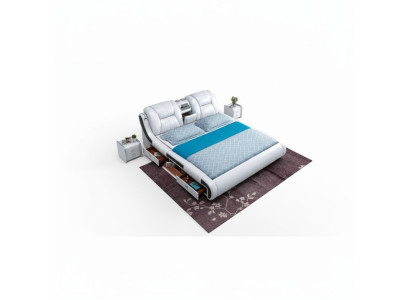 Multifunctionele slaapbank xxl Grote bedden Boxen USB Hotel Leer Bekleding Laden