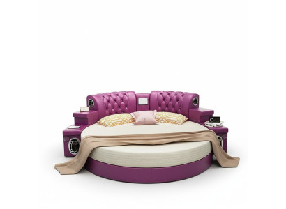 Rond kingsize bed Ronde bedden Multifunctioneel hotelbekleding Led-rek