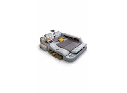 Multifunctioneel Deluxe bed massage bed hotel gestoffeerd Led usb radio