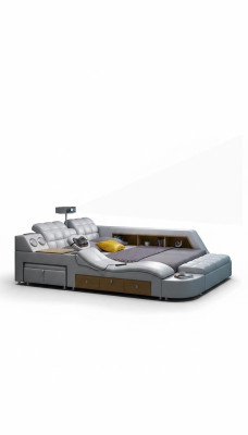 Bed multifunctionele bedden tv beamer USB LED massage functie hotel luxe
