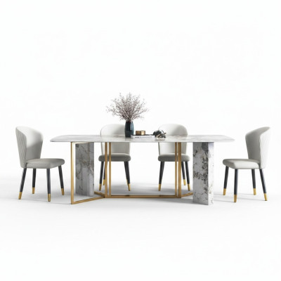 Luxe Modern Marmer Stijl Eettafel Meubels Tafels Eetkamer Design Keuken