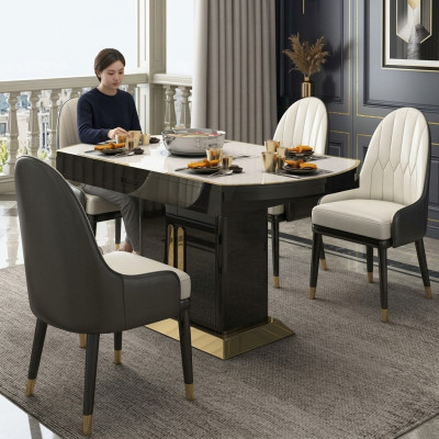Multifunctionele eettafel Tafels Ronde tafel Eetkamermeubilair Roestvrijstalen keuken rond