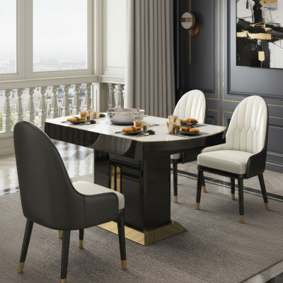 Multifunctionele eettafel Tafels Ronde tafel Eetkamermeubilair Roestvrijstalen keuken rond