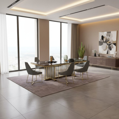 Meubels Tafel Tafels Eetkamer Ontwerp Keuken Luxe Moderne Marmeren Eettafel 90x160