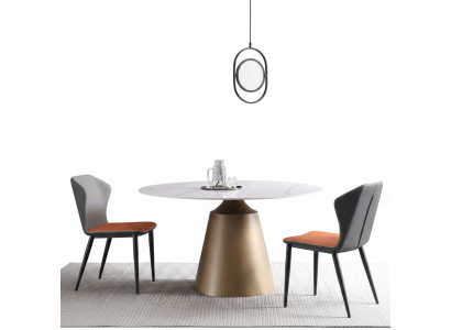 Luxe Tafels Eettafel Meubels Kolomtafel Marmer Stijl Eettafels Metaal Roestvrij staal
