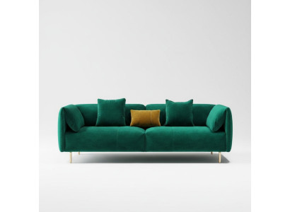 Bankstel met 2 zitplaatsen Velvet tweezits ontspannen fluweel hout club zetel ontwerp bank lounge