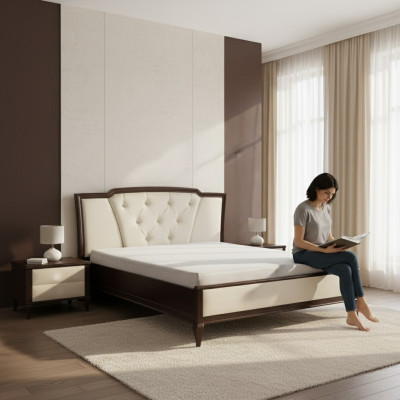 Tweepersoonsbed, bed, bedden, designhotel, luxe, gestoffeerd, huwelijk, hout, 180 x 200cm, meubels, nieuw