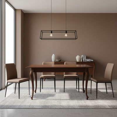 Klassieke eettafel Echt hout Eetkamer meubels Tafel Avondeten Vergadertafel