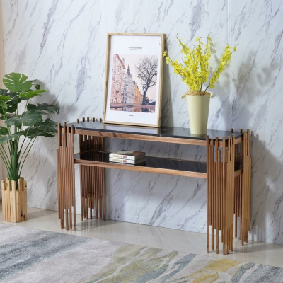 Designer consoles houten tafelconsoleconsole Gold-Zwart