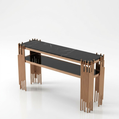 Designer consoles houten tafelconsoleconsole Gold-Zwart