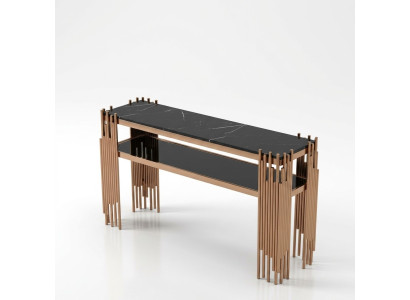 Designer consoles houten tafelconsoleconsole Gold-Zwart
