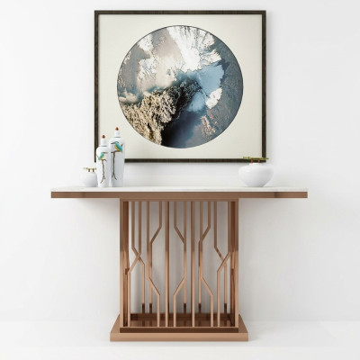 Moderne luxe console tafel console tafels hout goud bijzettafel