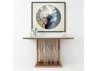 Moderne luxe console tafel console tafels hout goud bijzettafel
