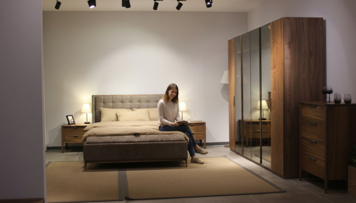 Designer Slaapkamer Set Luxe Bed 2x Nachtkastje Hout Volledig nieuw 3-delig.