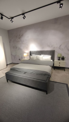 Luxe slaapkamer set Ontwerper Tweepersoonsbed Elegant 2x Nachtkastjes