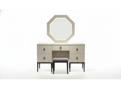 Praktisch Modern en Nieuw Slaapkamer Kaptafel met Spiegel en Krukje
