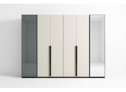 Kast Ontwerper kledingkast met spiegel Slaapkamer luxe meubels Hout Nieuw