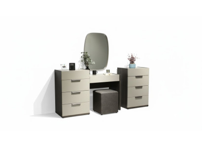 Kaptafel met spiegel Make-up Slaapkamer Design Meubels Hout 2-delig Nieuw