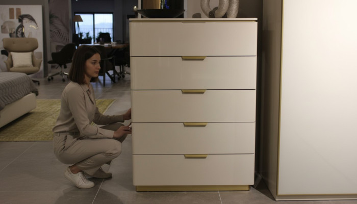 Designmeubels slaapkamer Luxe commode met 4 laden Houten kast Hout Nieuw