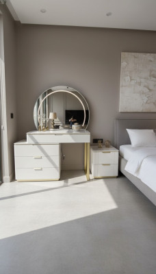 Ontwerp kaptafel met spiegel Luxe slaapkamermeubels 2-delig Nieuw
