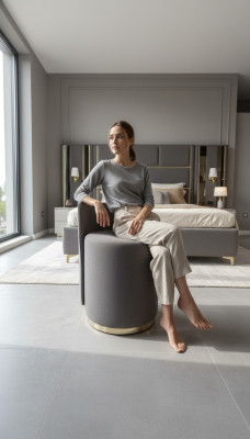 Ronde krukje ontwerp hout meubels luxe woonkamer design voetenbankje