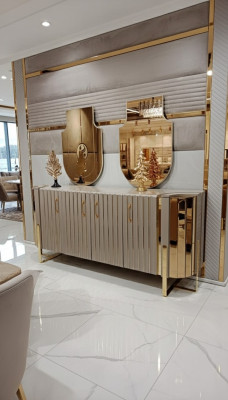 Ladekast met 2x spiegel houten meubel dressoir luxe meubel modern meubel 3-delig nieuw